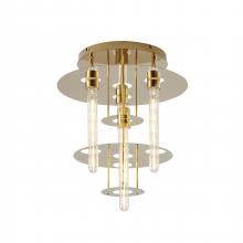 Bethel International Canada MIA05FM15G - 5-Light Gold Flush Mount With 4 Tier Halo